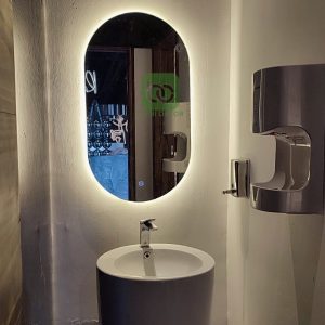 Gương đèn LED bo tròn hai đầu CB502B (50x80)