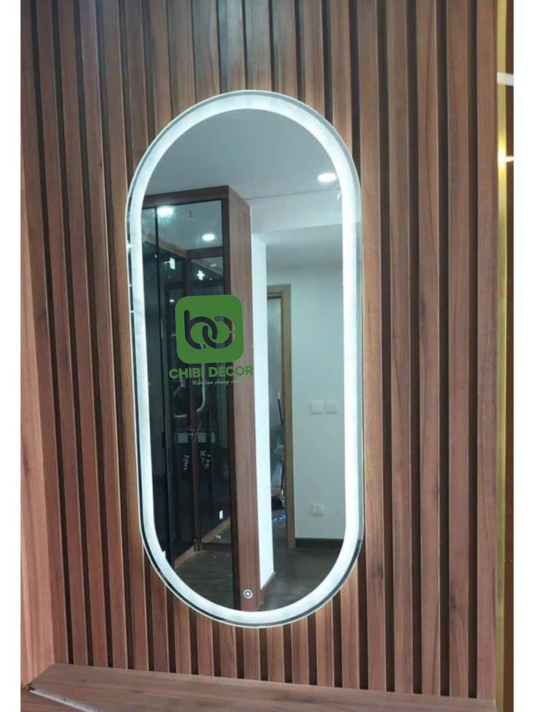 Gương đèn led bo tròn 2 đầu